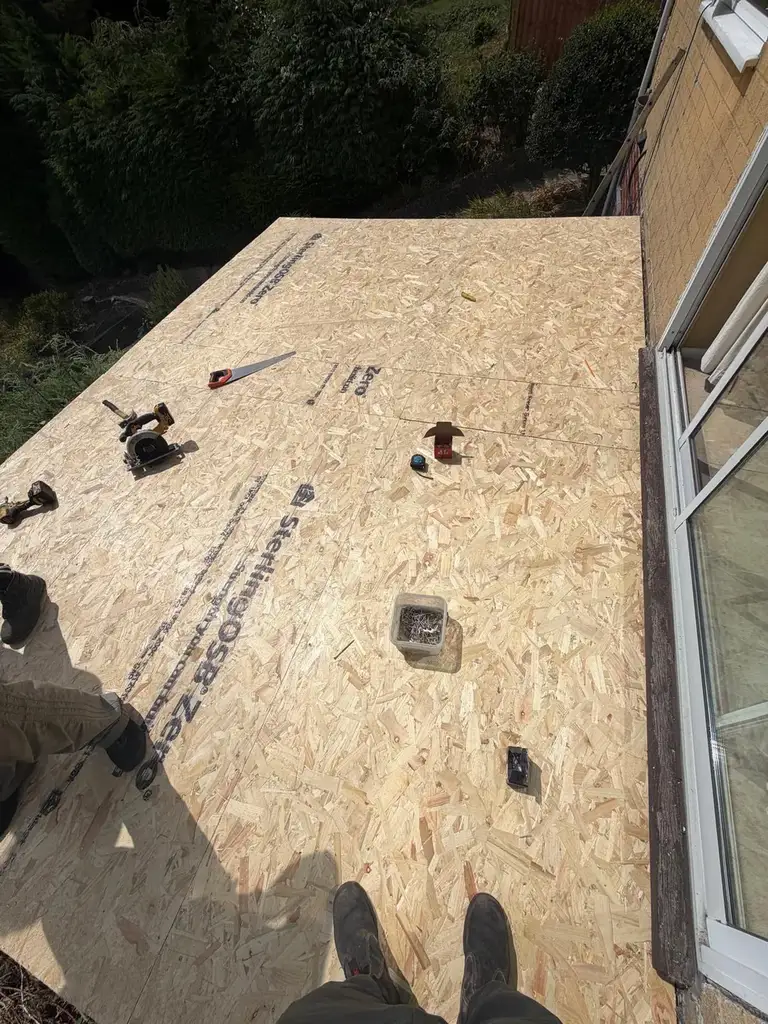 New SterlingOSB Zero deck laid on the Chatham flat roof
