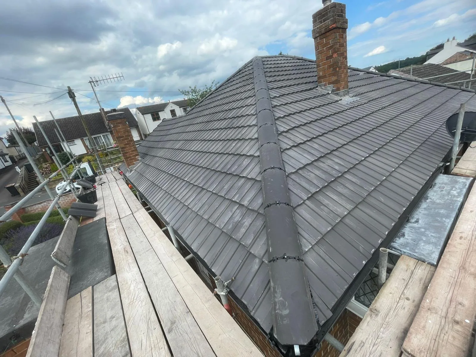 Roof detail from a completed Seal Pro Roofing job