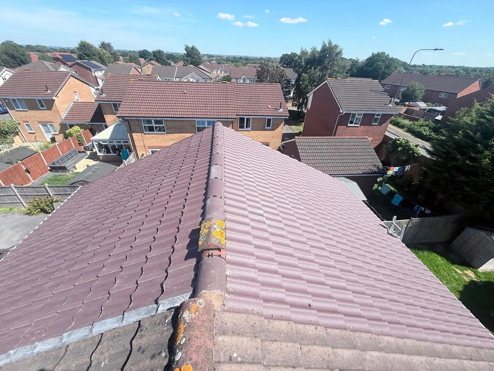 Completed roof and rainwater goods on the New Malden job