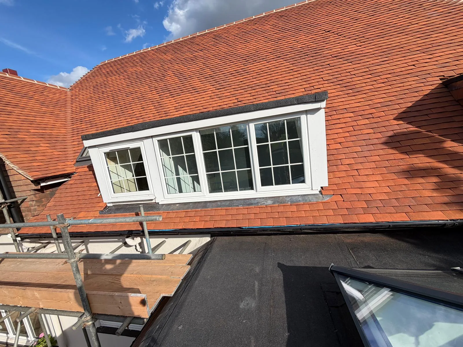 Roof and flashing detail from the Richmond clay tile job