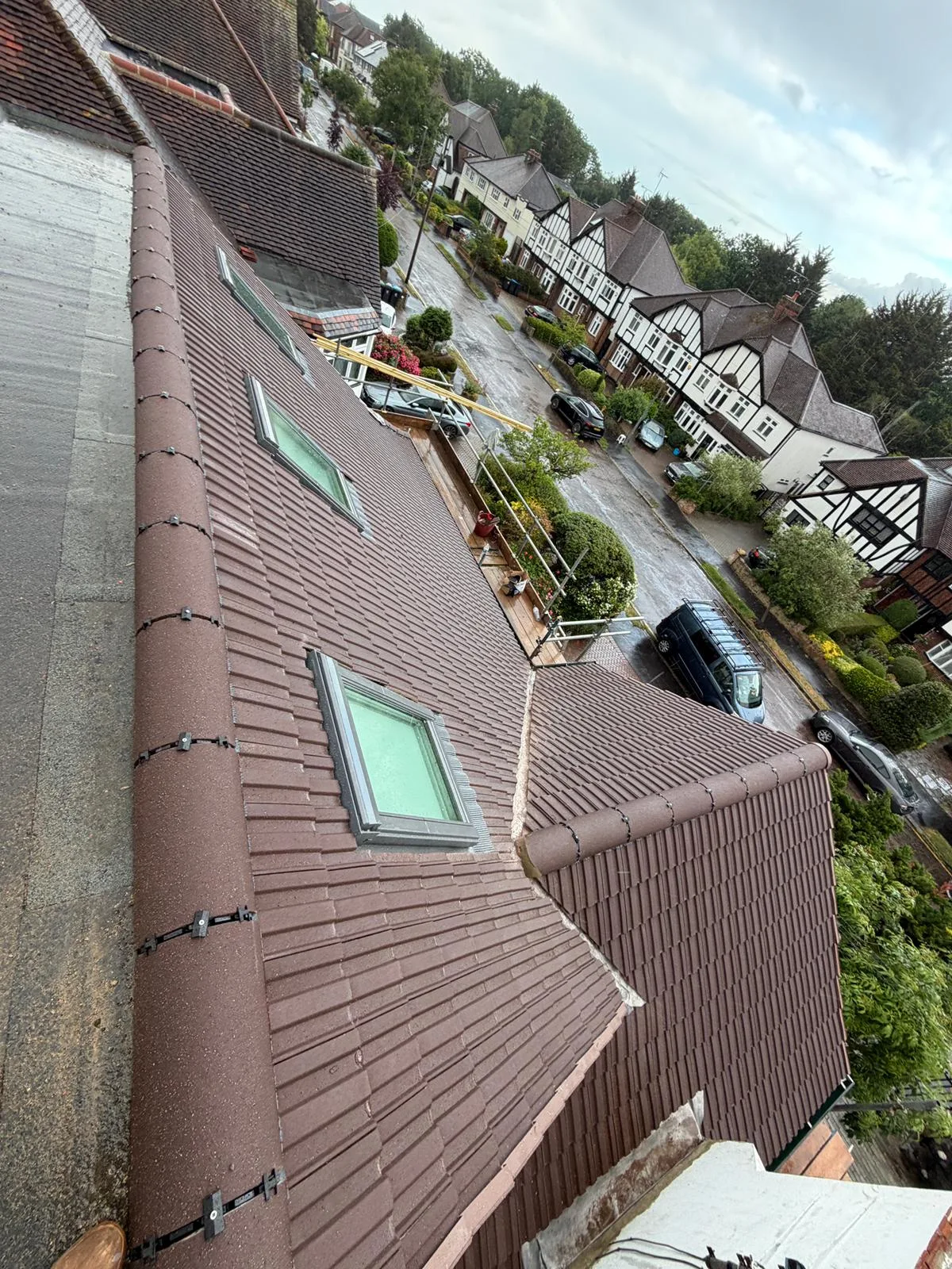 New tiled roof installed by Seal Pro Roofing